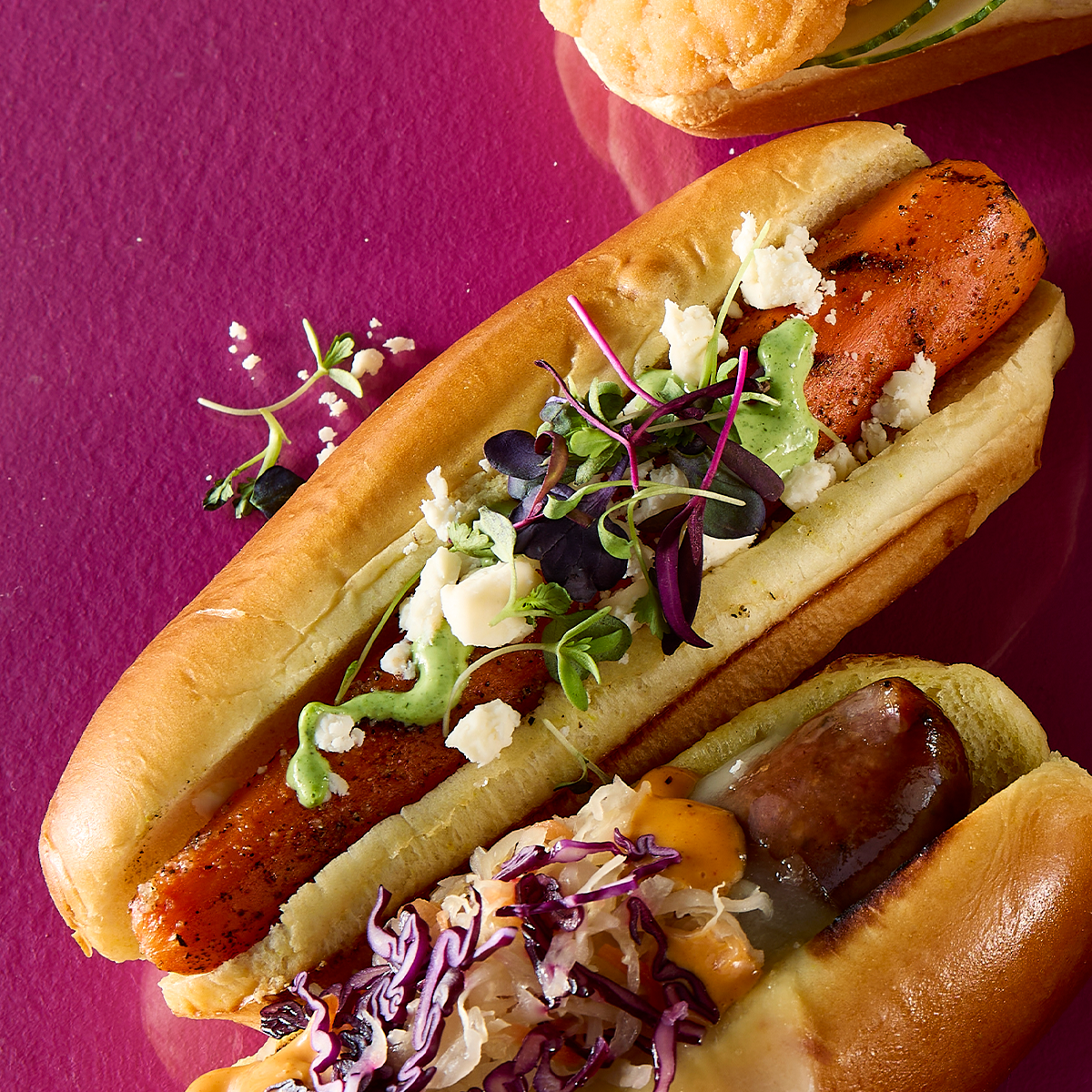 Garden Dog with Butter Brioche Hot Dog Bun